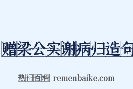 赠梁公实谢病归造句是什么意思的图片